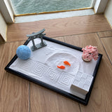AOVOA Japanese Zen Garden Kit with 3 Zen Sand Spheres, Zen Decor and Meditation Accessories for Home & Office, Zen Sandbox for Relaxation and Meditation
