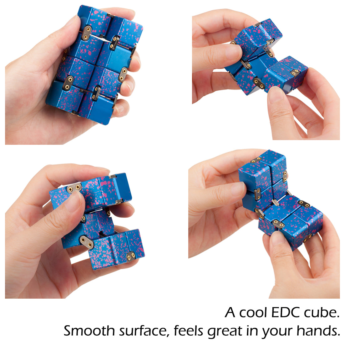 Pink Infinity Cube Infinity Cube, Fidget Cube for Adult & Kids (Blue & Pink) – AovoA